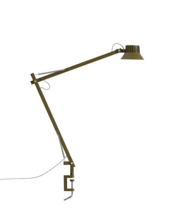Muuto Dedicate L2 Bordlampe Med Klemme Brungrøn
