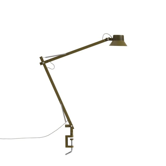 Muuto Dedicate L2 Bordlampe Med Klemme Brungrøn
