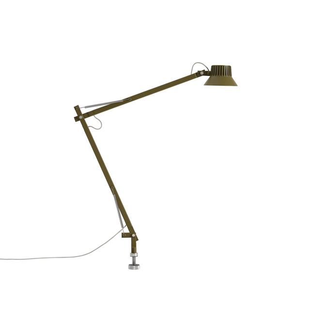 Muuto Dedicate L2 Bordlampe Med Pin Brungrøn