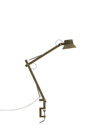 Muuto Dedicate S2 Bordlampe Med Klemme Brungrøn