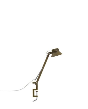Muuto Dedicate S1 Bordlampe Med Klemme Brungrøn