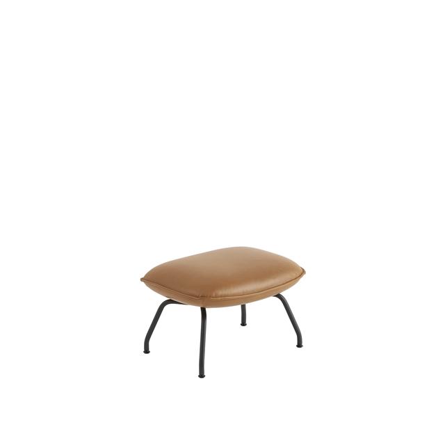 Muuto Doze Ottoman Læder Polstret Cognac Anthracite Sort