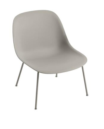 Muuto Fiber Lænestol Med Tube Base Grå Grå