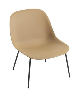 Muuto Fiber Lænestol Med Tube Base Ochre Sort