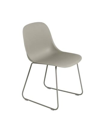 Muuto Fiber Spisebordsstol Med Sled Base Grå