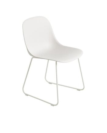 Muuto Fiber Spisebordsstol Med Sled Base Hvid