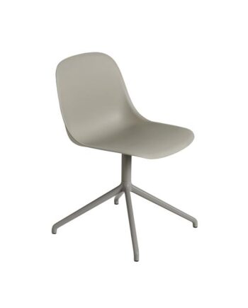 Muuto Fiber Spisebordsstol Med Swivel Base Grå