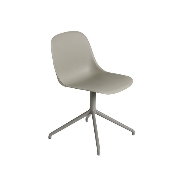 Muuto Fiber Spisebordsstol Med Swivel Base Grå
