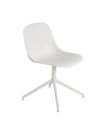 Muuto Fiber Spisebordsstol Med Swivel Base Hvid