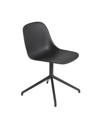Muuto Fiber Spisebordsstol Med Swivel Base Sort