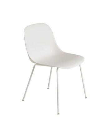 Muuto Fiber Spisebordsstol Med Tube Base Hvid