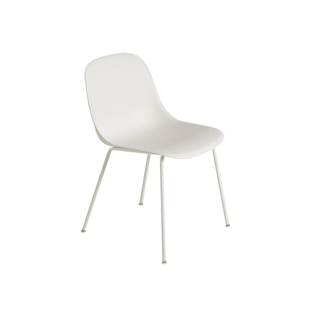 Muuto Fiber Spisebordsstol Med Tube Base Hvid