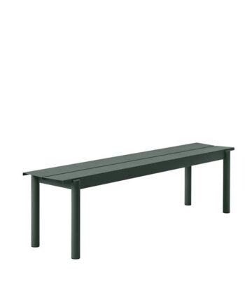 Muuto Linear Steel Bænk Mørk Grøn 170   34 Cm