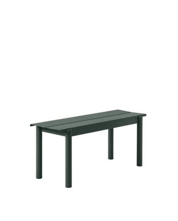 Muuto Linear Steel Bænk Mørk Grøn 110   34 Cm