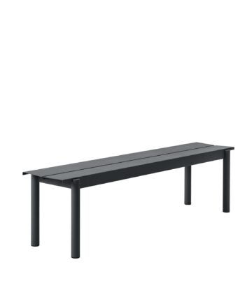 Muuto Linear Steel Bænk Sort 170   34 Cm