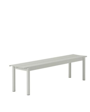 Muuto Linear Steel Bænk 170   34 Cm Grå