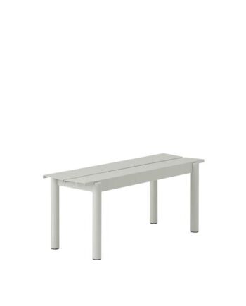 Muuto Linear Steel Bænk 110   34 Cm Grå