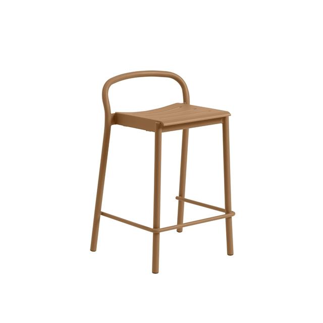 Muuto Linear Steel Barstol 65 Cm Brændt Orange
