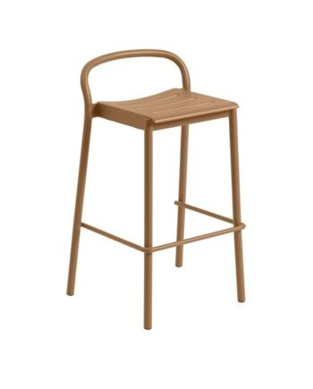 Muuto Linear Steel Barstol 75 Cm Brændt Orange