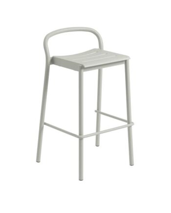 Muuto Linear Steel Barstol 75 Cm Grå