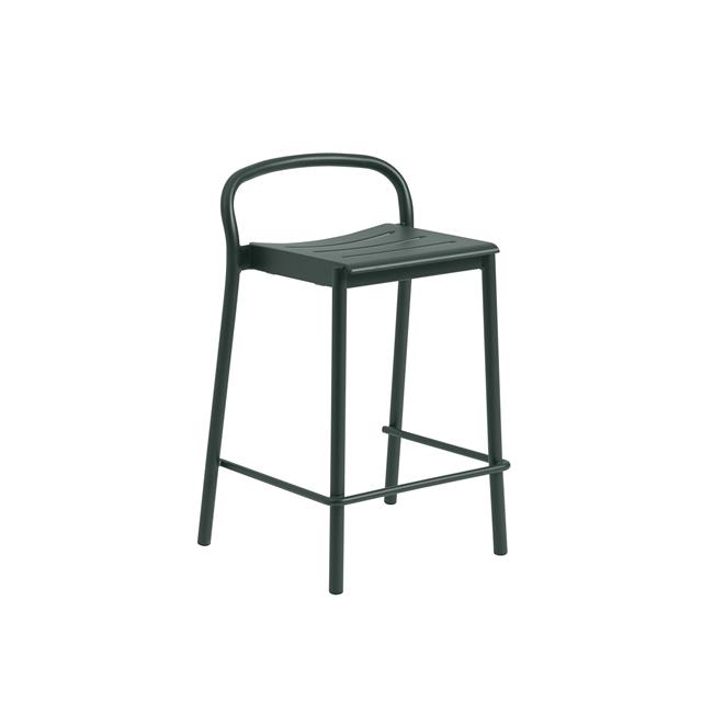 Muuto Linear Steel Barstol 65 Cm Mørk Grøn