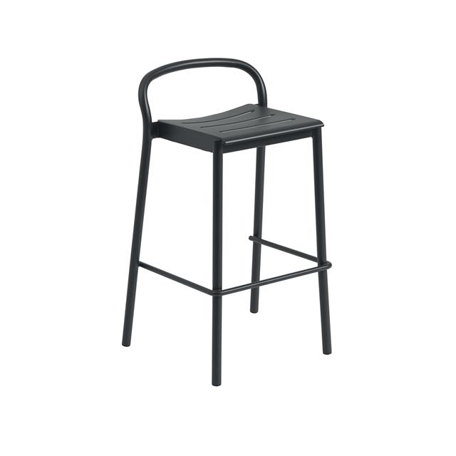 Muuto Linear Steel Barstol 75 Cm Sort