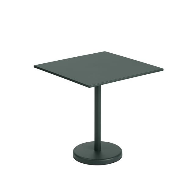 Muuto Linear Steel Café Havebord Mørk Grøn 70 70 Cm