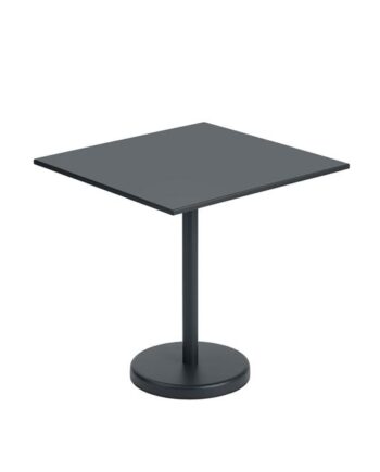 Muuto Linear Steel Café Havebord Sort 70   70 Cm