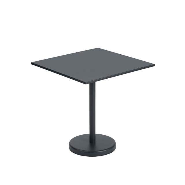Muuto Linear Steel Café Havebord Sort 70 70 Cm