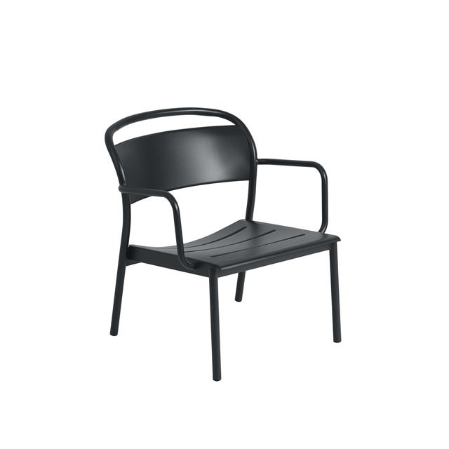 Muuto Linear Steel Lænestol Antracit Sort