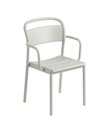 Muuto Linear Steel Spisebordsstol Med Armlæn Grå
