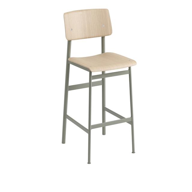 Muuto Loft Barstol Eg Støvet Grøn H108