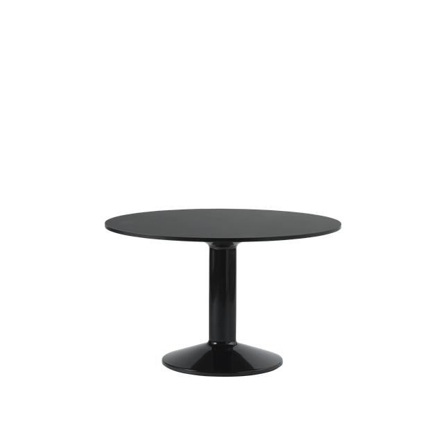 Muuto Midst Spisebord ø120 Sort Linoleum