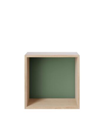Muuto Mini Stacked Reolsystem Mellem Eg Støvet Grøn
