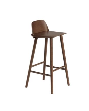 Muuto Nerd Barstol Mørk Brun H75