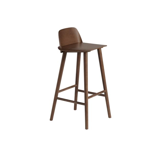 Muuto Nerd Barstol Mørk Brun H75