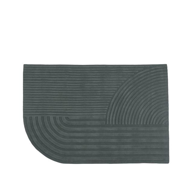 Muuto Relevo Tæppe 170 240 Cm Mørk Grøn