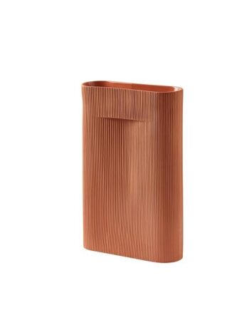 Muuto Ridge Vase H48   Terracotta