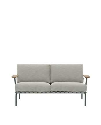 Muuto Settle Udendørs  -personers Sofa Ribbed Weave   Mørkegrøn