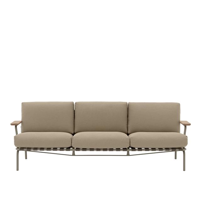 Muuto Settle Udendørs -personers Sofa Ribbed Weave Taupe