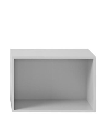 Muuto Stacked Hyldesystem Med Bagplade Stor Grå
