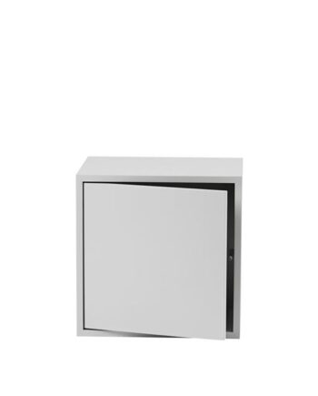 Muuto Stacked Reol System Mellem Med Dør Grå