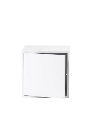 Muuto Stacked Reol System Mellem Med Dør Hvid