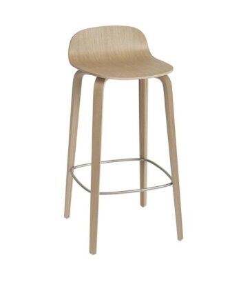 Muuto Visu Barstol Med Træ Base Eg H88