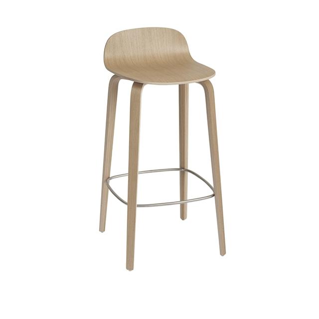 Muuto Visu Barstol Med Træ Base Eg H88