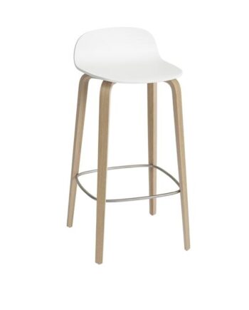 Muuto Visu Barstol Med Træ Base Hvid Eg H88