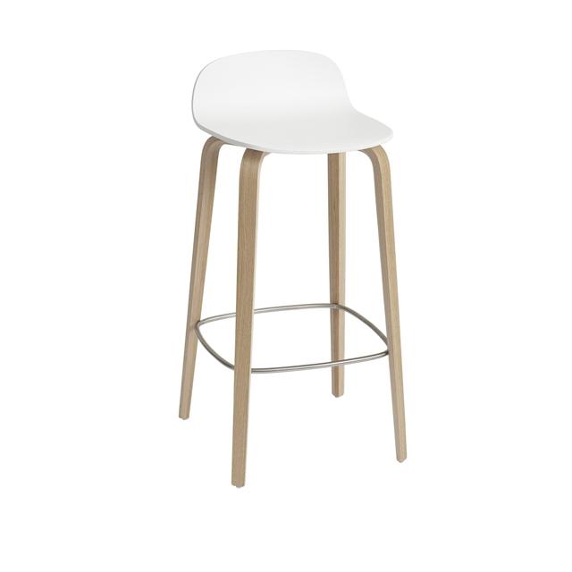 Muuto Visu Barstol Med Træ Base Hvid Eg H88