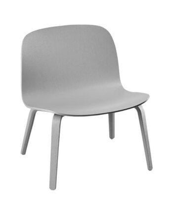 Muuto Visu Lænestol Med Træ Base Grå