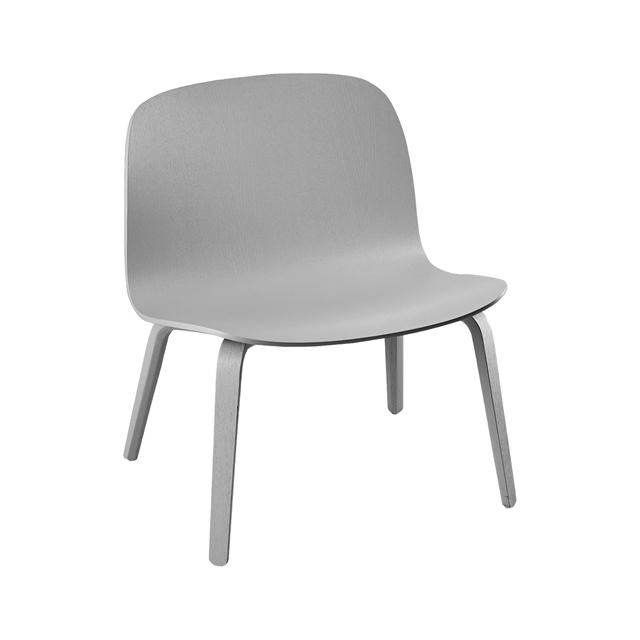 Muuto Visu Lænestol Med Træ Base Grå