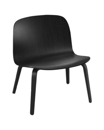 Muuto Visu Lænestol Med Træ Base Sort